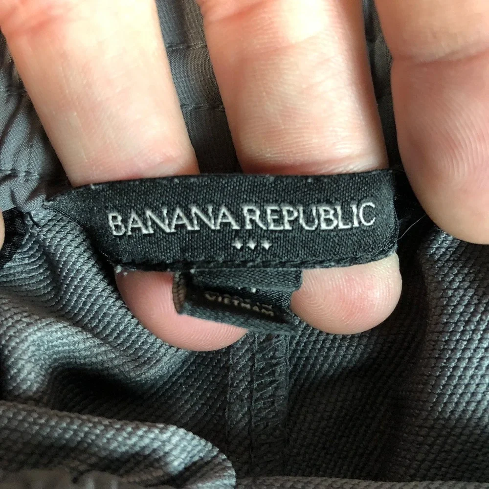 Banana Republic Mens Gray‎ Drawstring Waist Nylon Athletic Shorts Size Medium